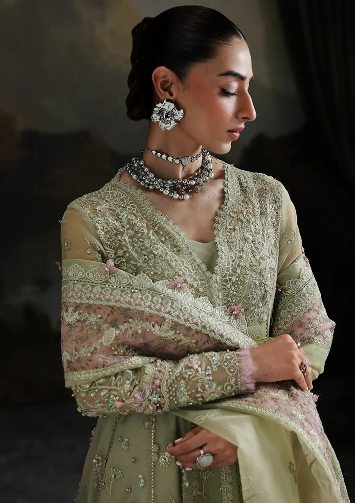 mohsin-saeed-fabrics-affordable-luxury-outfits-for-daily-formal-and-wedding-wear-This-product-is-from-qalamkar-elirah-formals-organza25-mf-02-sage-aura-is-available-on-Mohsin-saeed-fabrics-website.