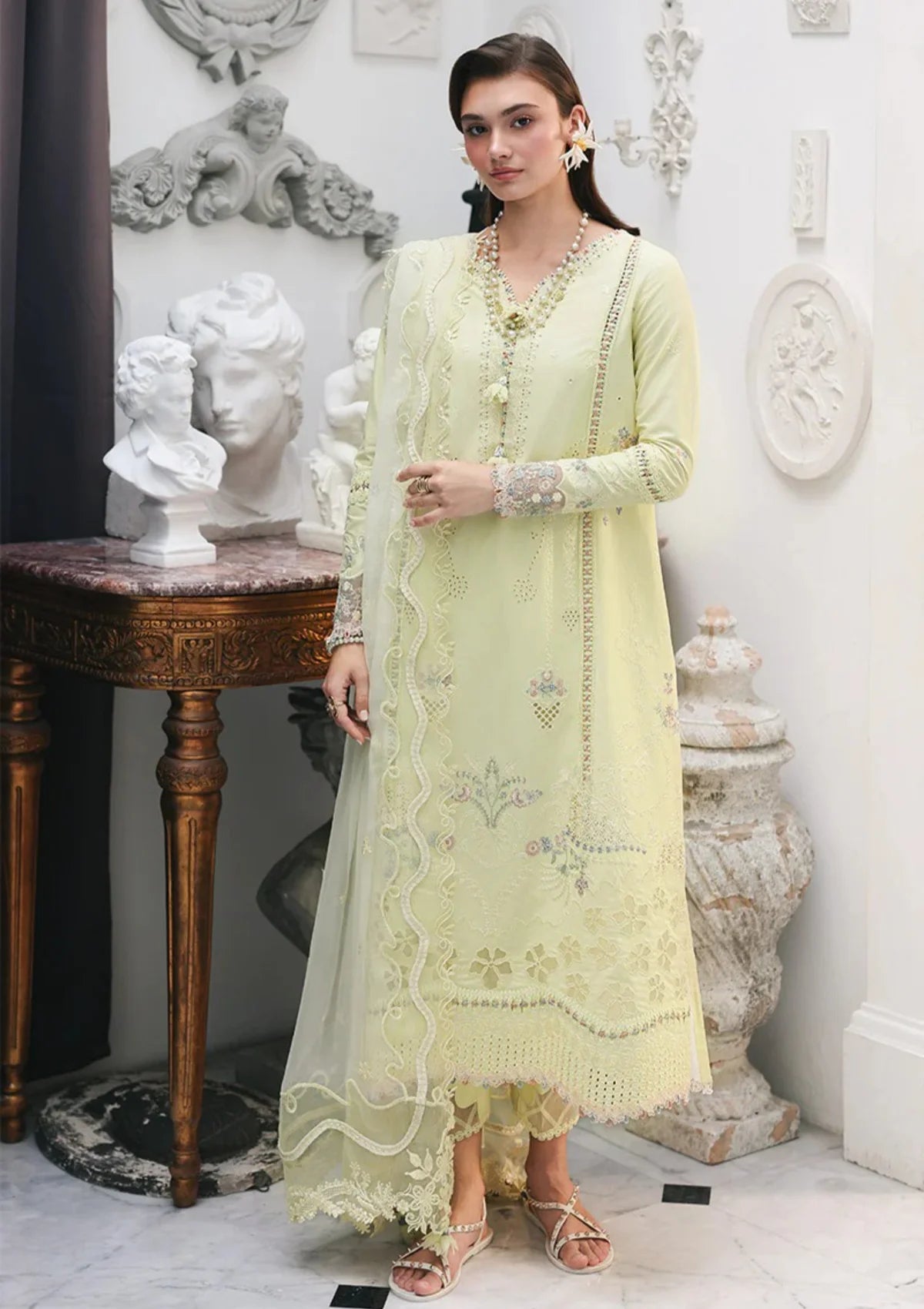 Qalamkar Qline Lawn Drop 1'26  RP-13 MOONSTONE