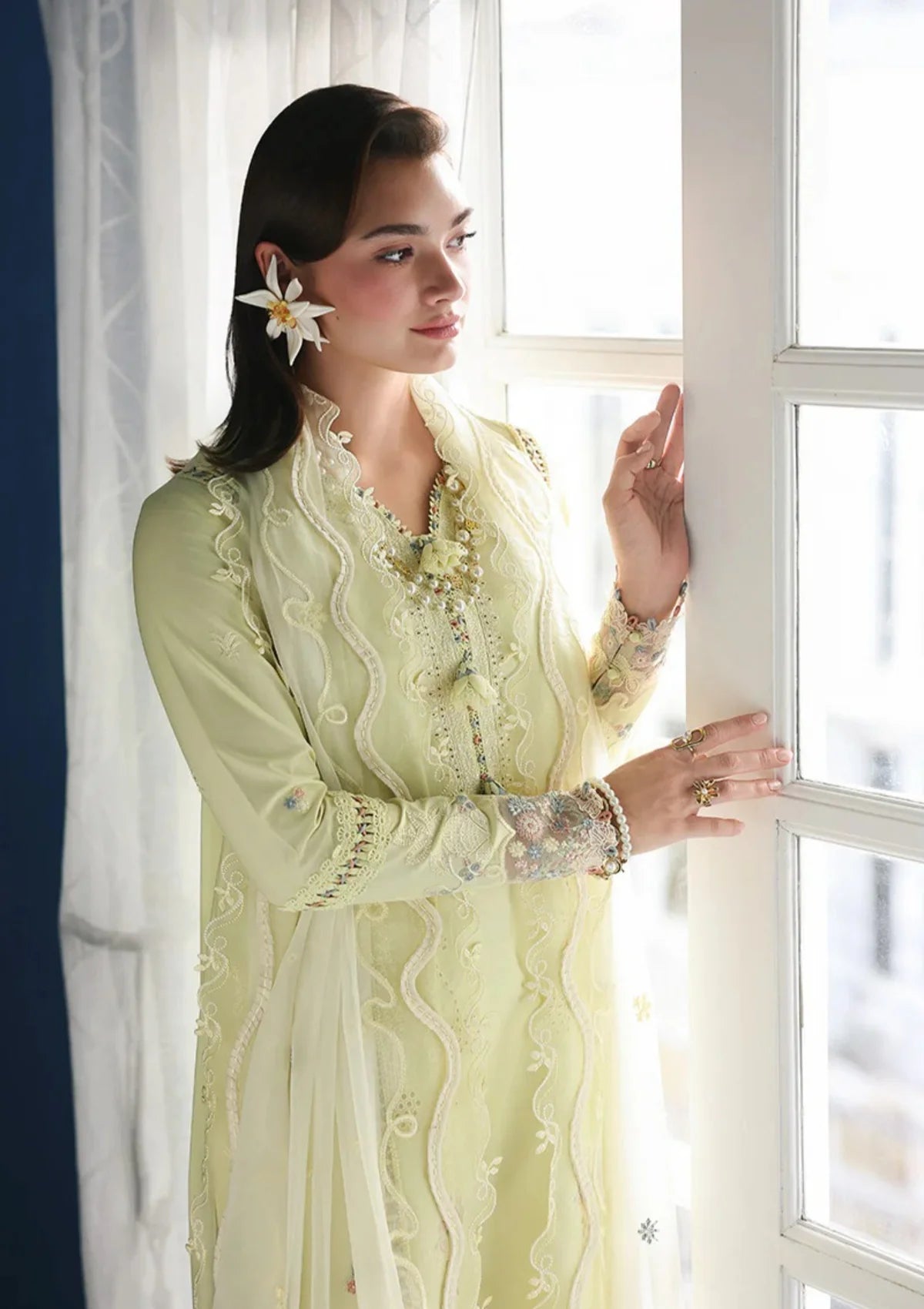 Qalamkar Qline Lawn Drop 1'26  RP-13 MOONSTONE