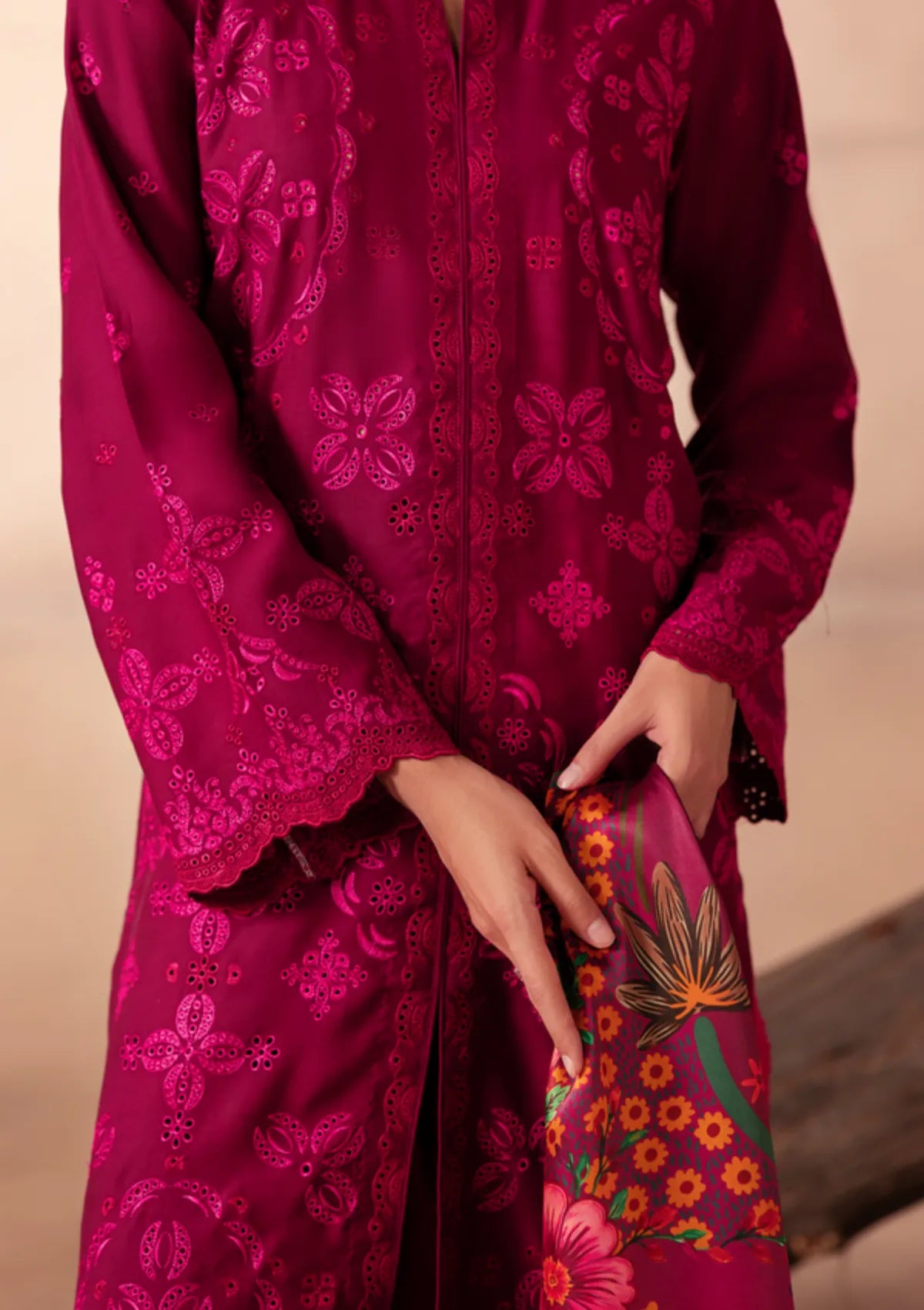 Rajbari Sareen Viscose Chikankari'25 D-10