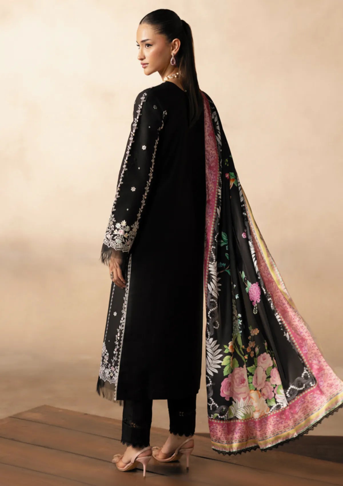 Rajbari Sareen Viscose Chikankari'25 D-05