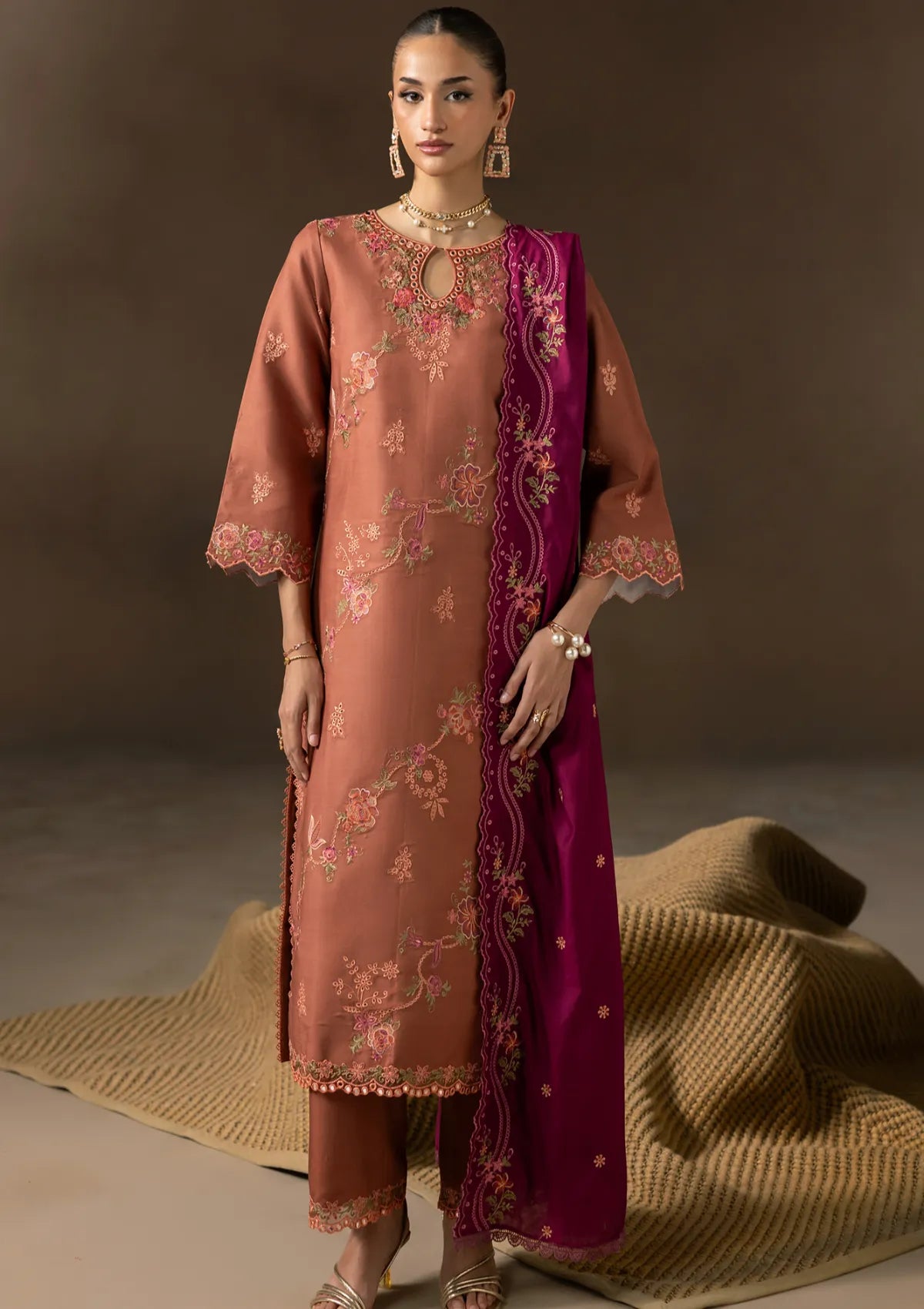 Rajbari Sareen Viscose Chikankari'25 D-12