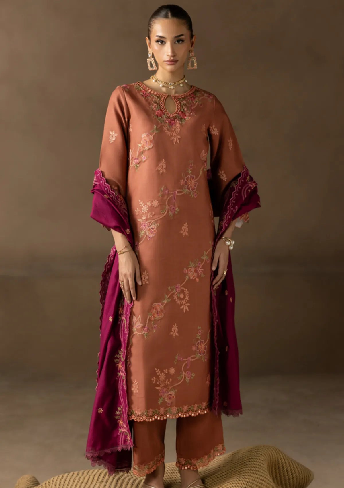 Rajbari Sareen Viscose Chikankari'25 D-12