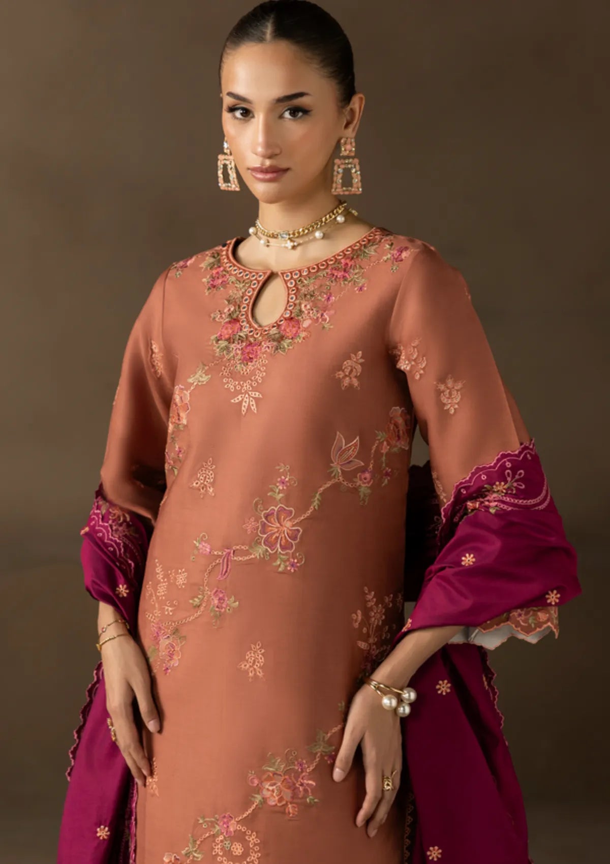 Rajbari Sareen Viscose Chikankari'25 D-12