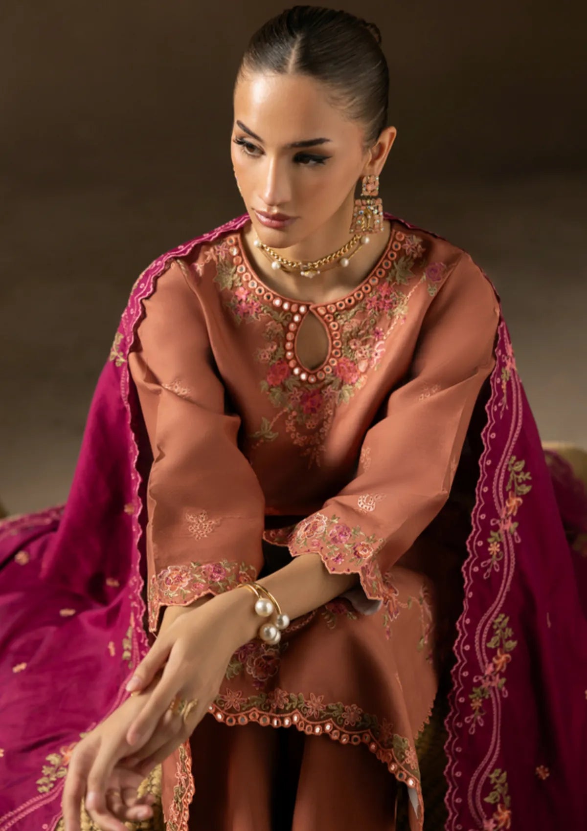 Rajbari Sareen Viscose Chikankari'25 D-12