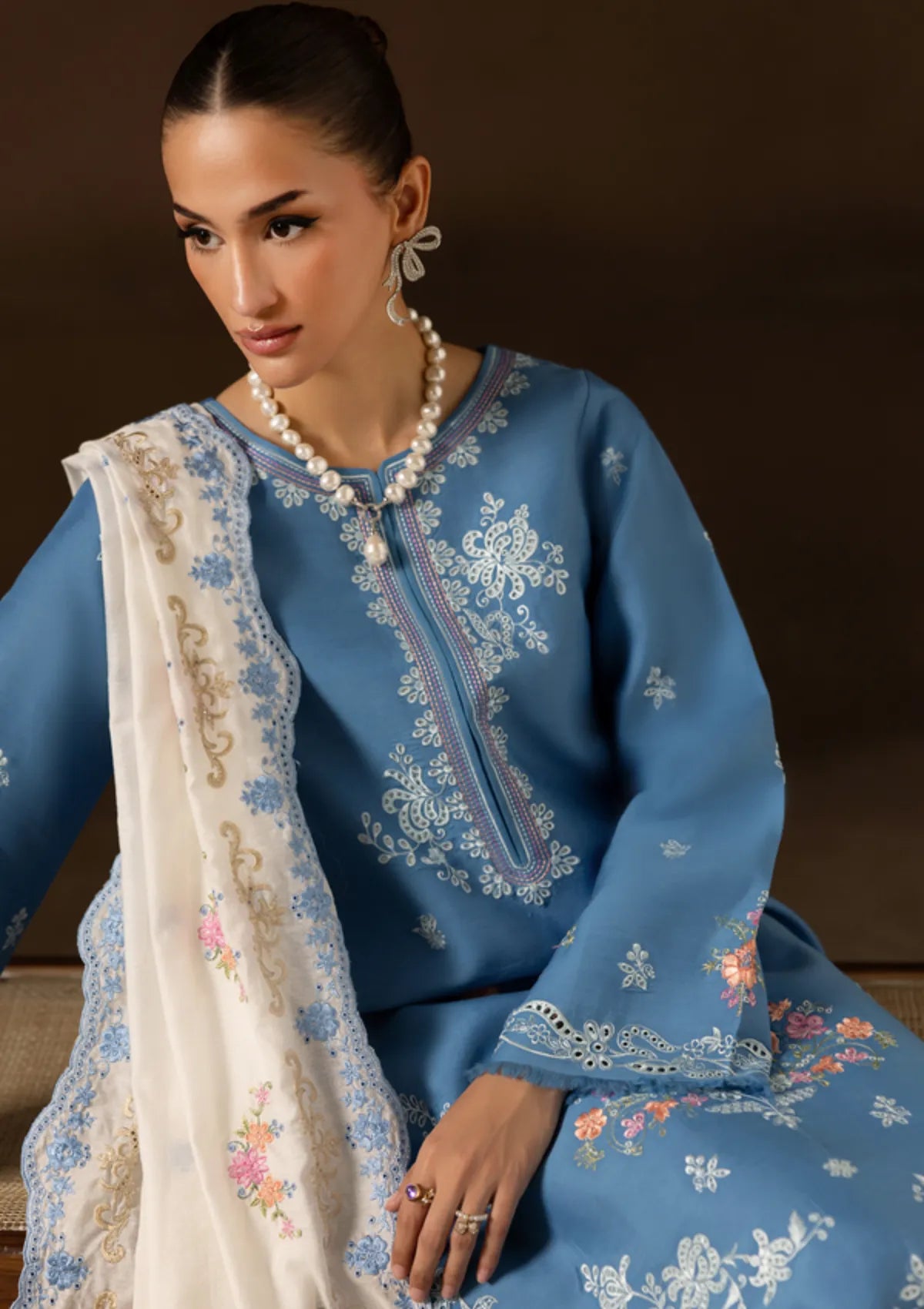 Rajbari Sareen Viscose Chikankari'25 D-07
