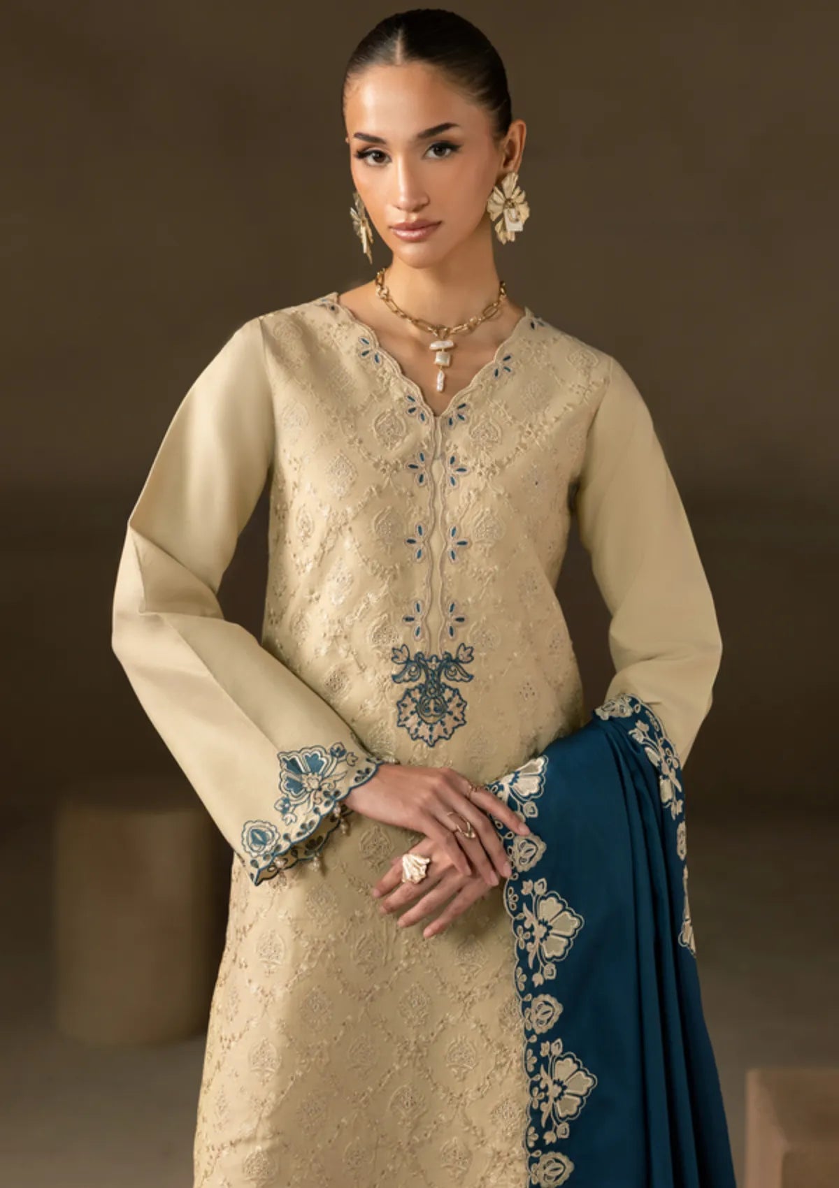 Rajbari Sareen Viscose Chikankari'25 D-06