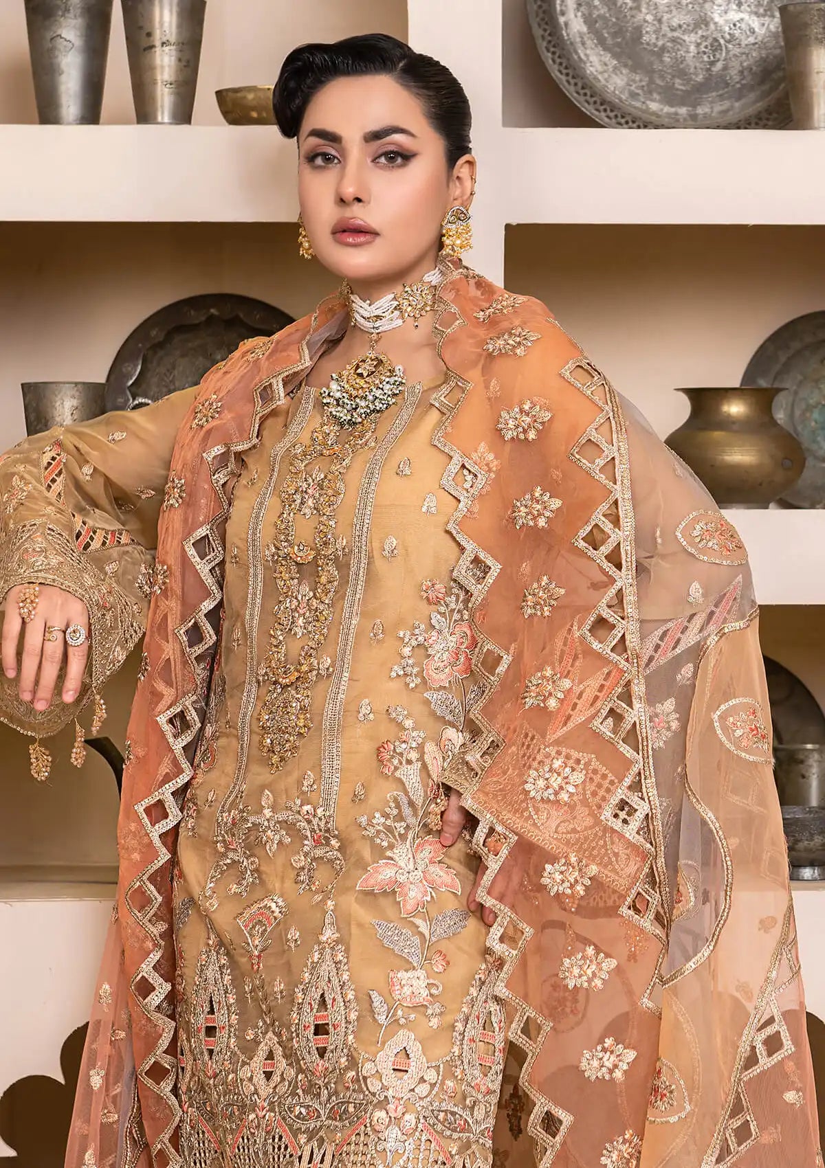 JJ Embellish By Janique'23 Vol-01 D-003 Evening Gold