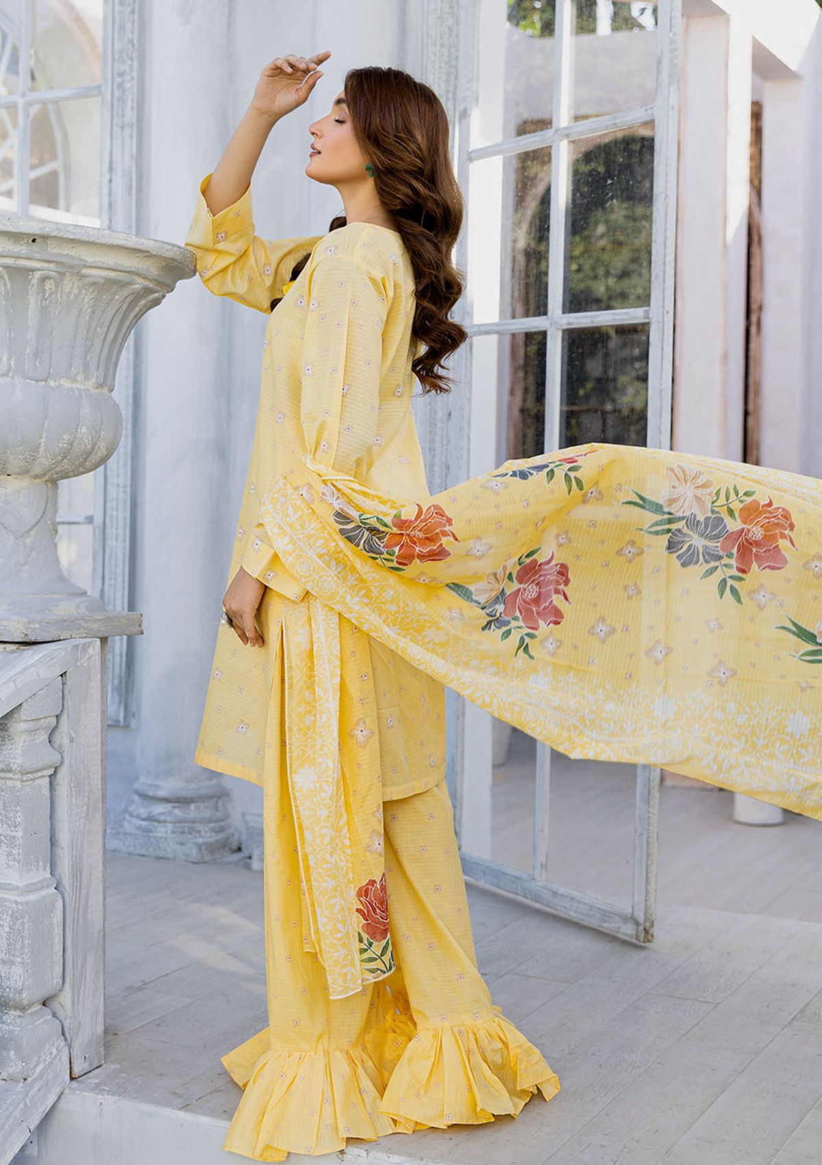 Safwa Blueberry Doria Lawn Vol-01'24 BLB-01 - Mohsin Saeed Fabrics