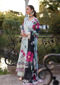 Elaf Print Chikankari Lawn'24 ECK-01B AQUABELLA