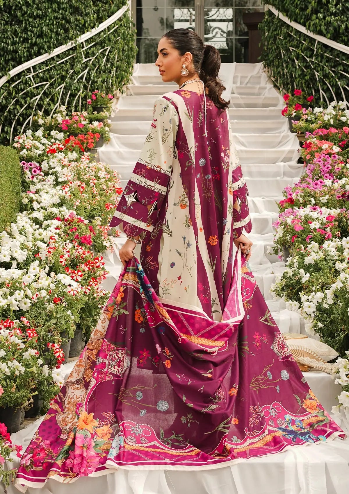 Elaf Prints Lawn Collection'24 EEP-08A-Twilight Ties - Mohsin Saeed Fabrics