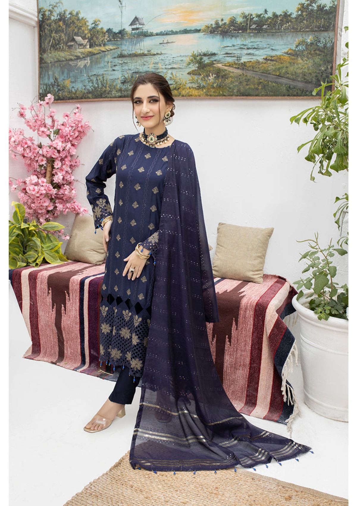 Malka Luxury Emb By MI Creation'23 D-09 - Mohsin Saeed Fabrics