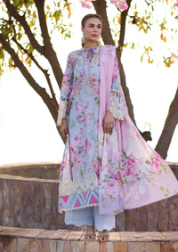 Elaf Print Chikankari Lawn'24 ECK-04A OCEAN BLOSSOMS - Mohsin Saeed Fabrics