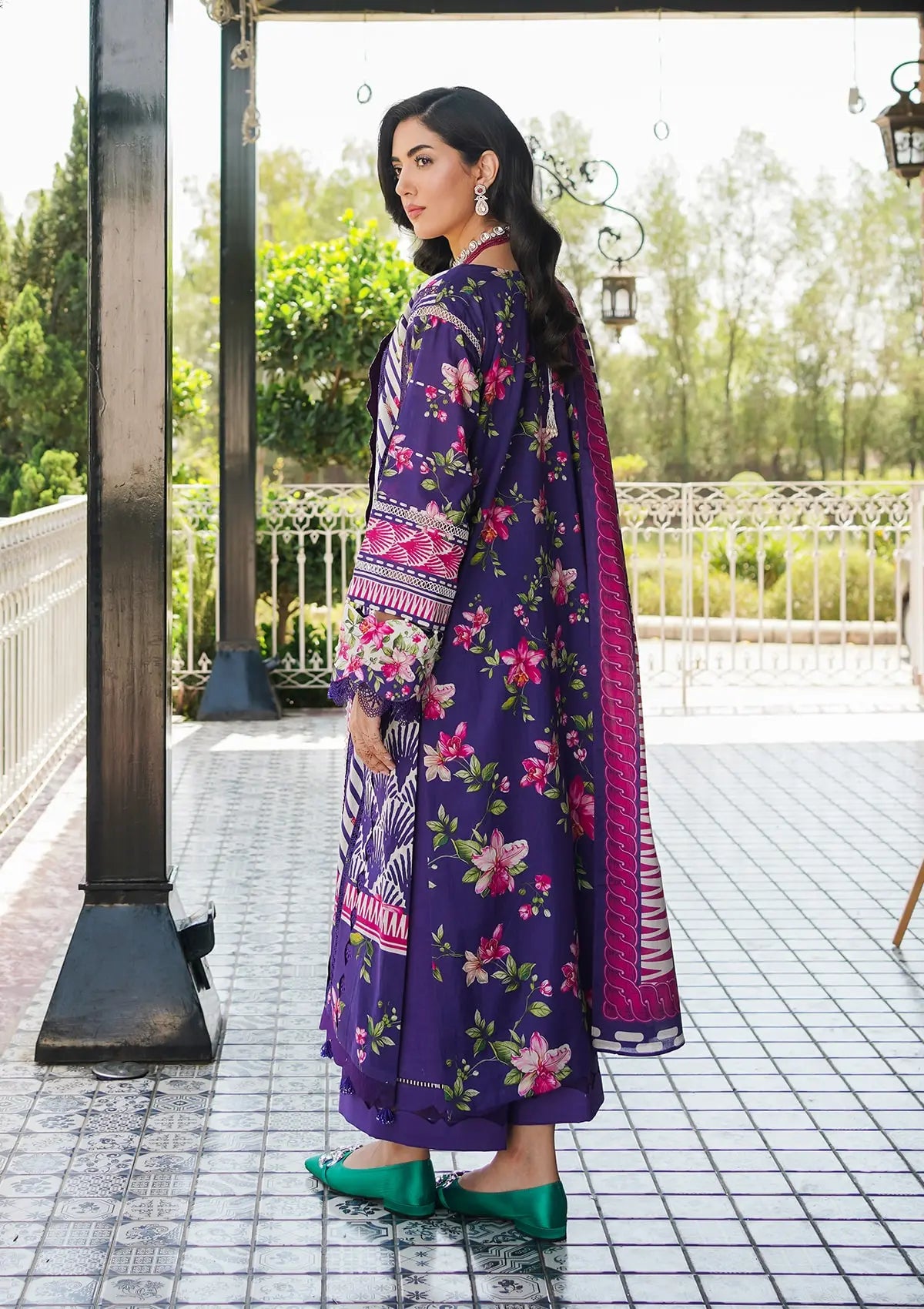 Elaf Prints Lawn Collection'24 EEP-02B-Bloomie - Mohsin Saeed Fabrics