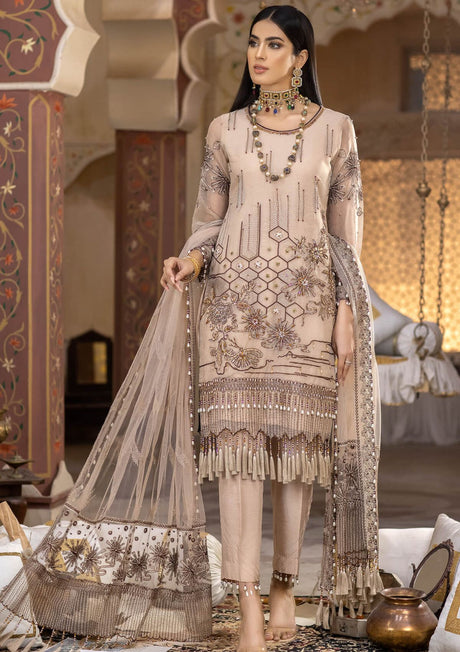 Raeesa Luxury Chiffon'22 HU-1003 - Mohsin Saeed Fabrics