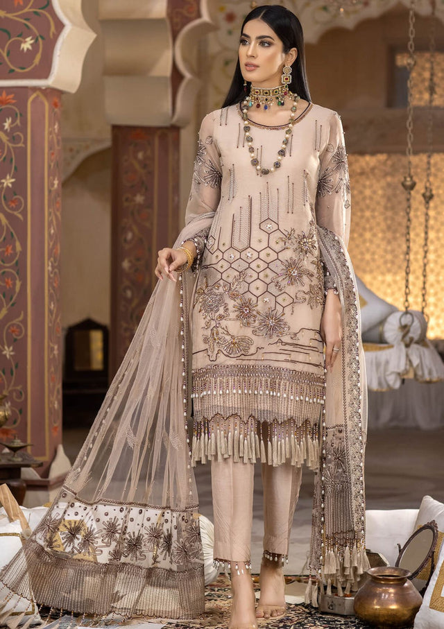 Raeesa Luxury Chiffon'22 HU-1003 - Mohsin Saeed Fabrics
