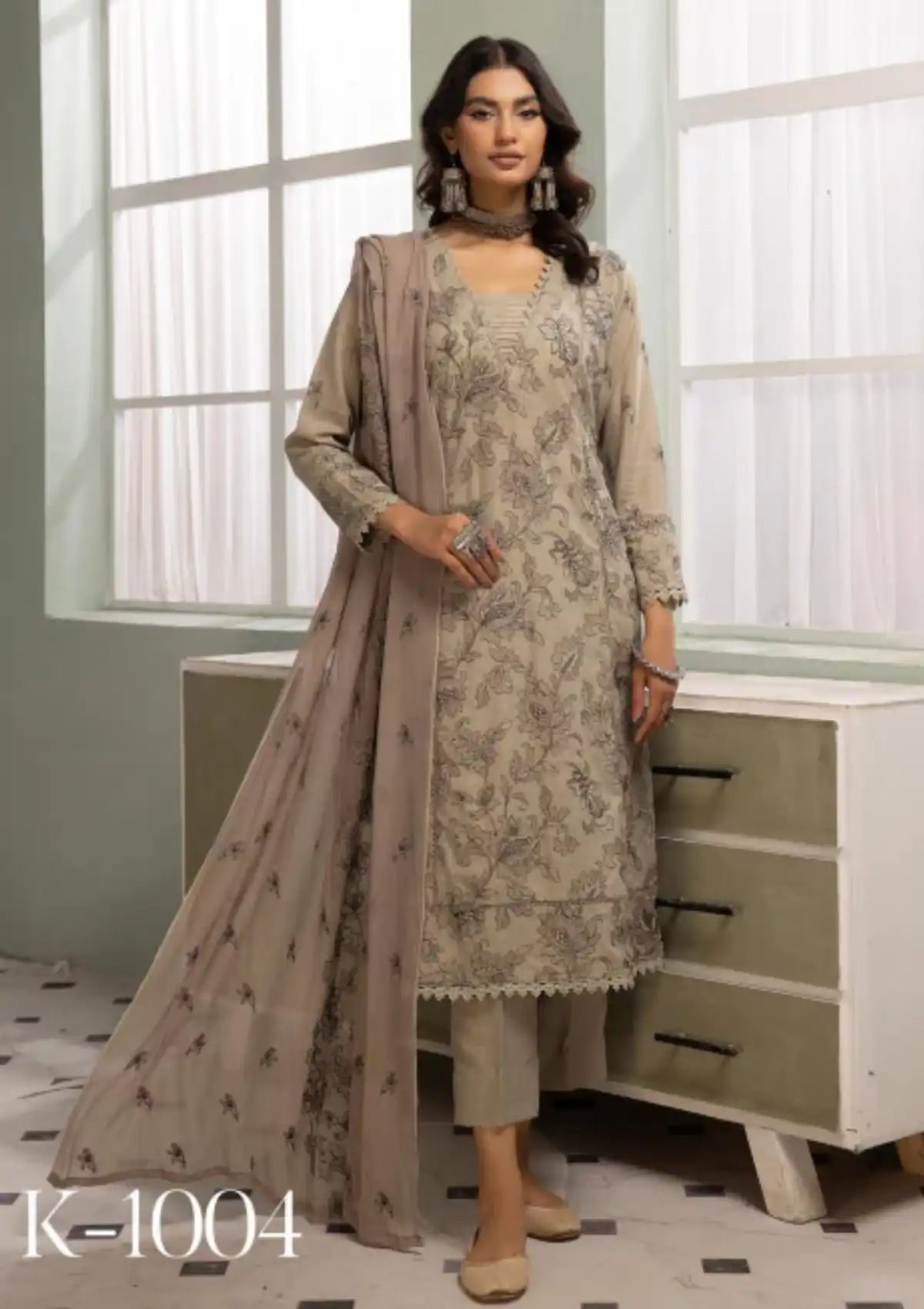 Khoobsurat Emb Karandi'23 K-1004 - Mohsin Saeed Fabrics
