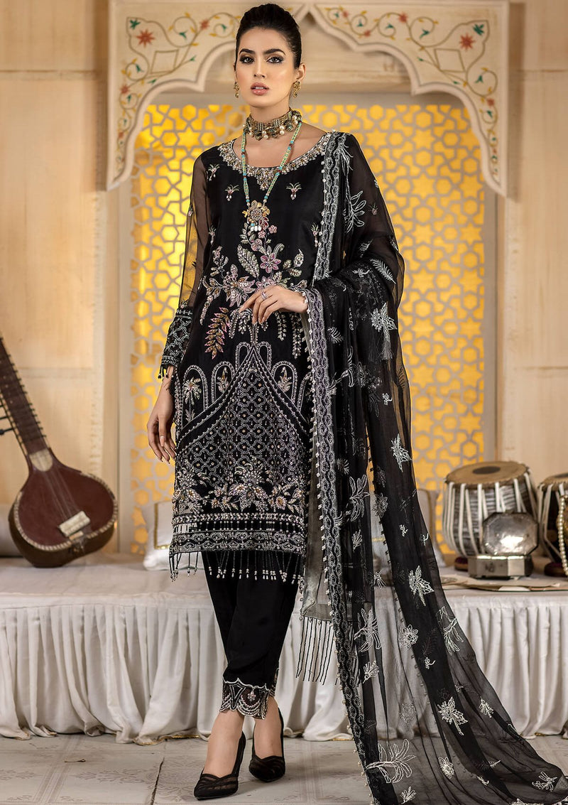 Raeesa Luxury Chiffon'22 HU-1006 - Mohsin Saeed Fabrics