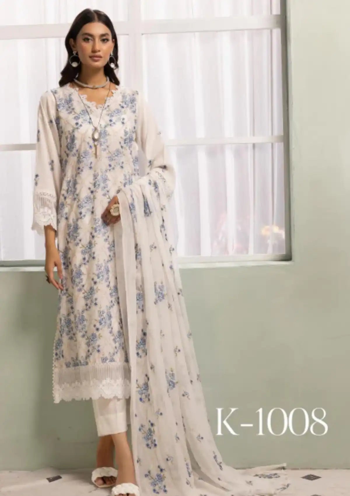 Khoobsurat Emb Karandi'23 K-1008 - Mohsin Saeed Fabrics