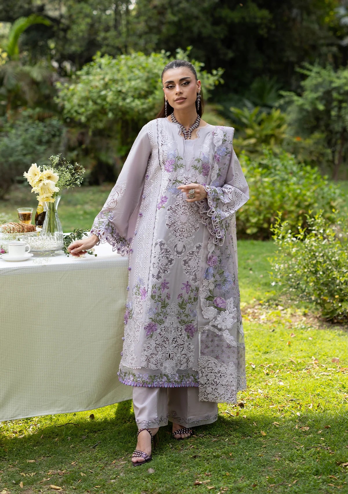 Elaf Luxury Lawn Vol-2'26 ELQ-4B PURE PLUM