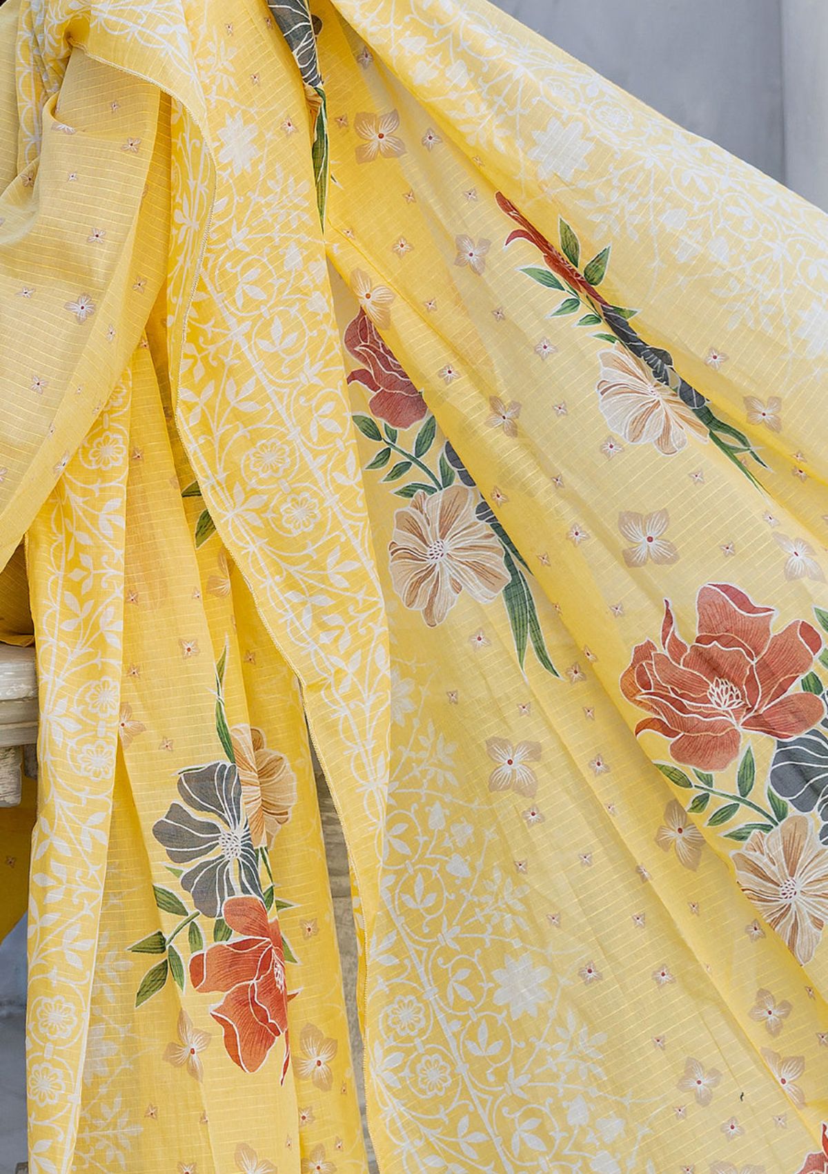 Safwa Blueberry Doria Lawn Vol-01'24 BLB-01 - Mohsin Saeed Fabrics