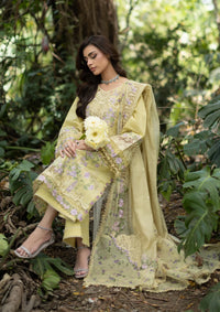 Elaf Luxury Lawn Vol-2'26 ELQ-7A BUTTER YELLOW