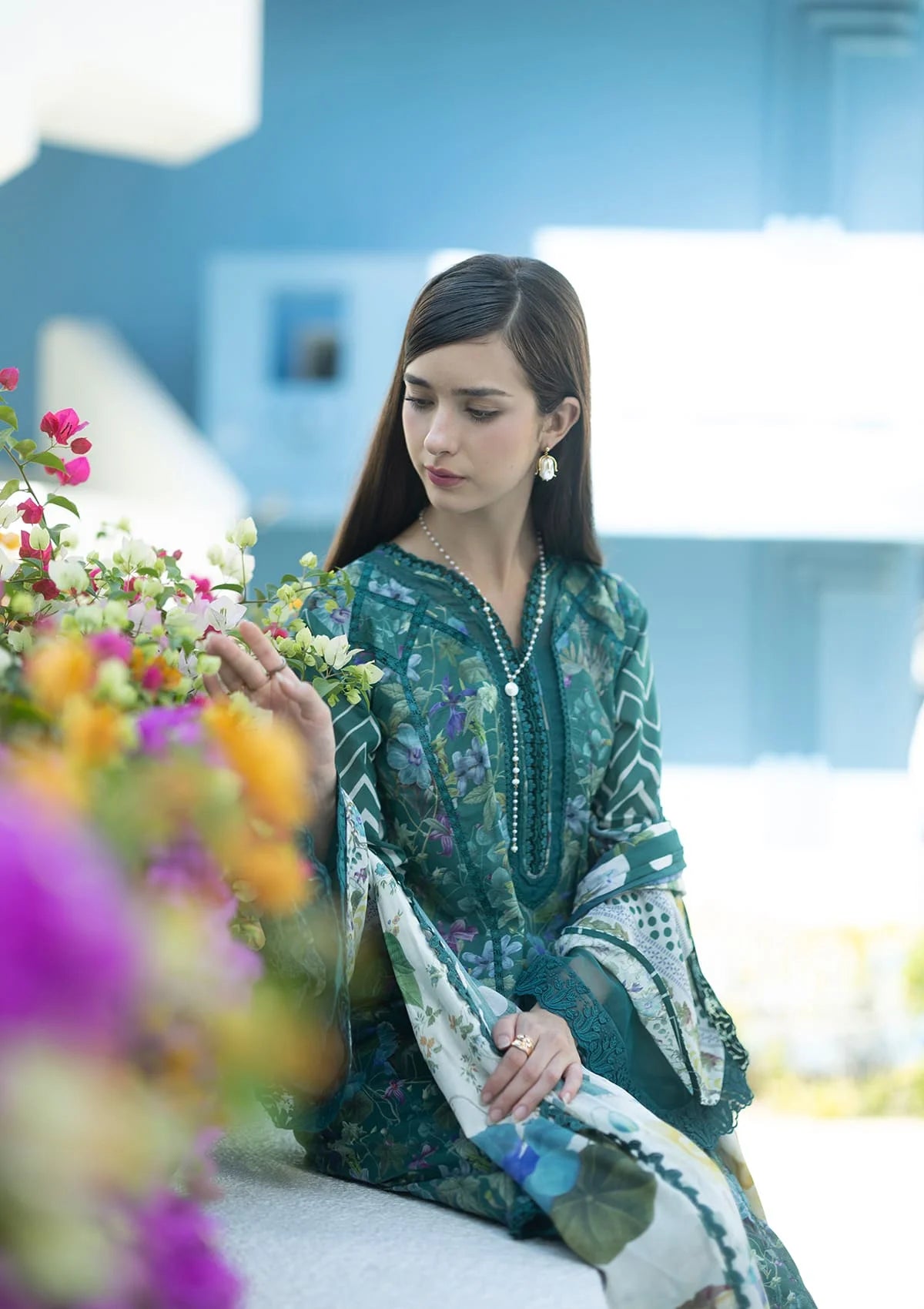 Elaf Santorini Prints Vol-1'26 EPN-9A PEACOCK