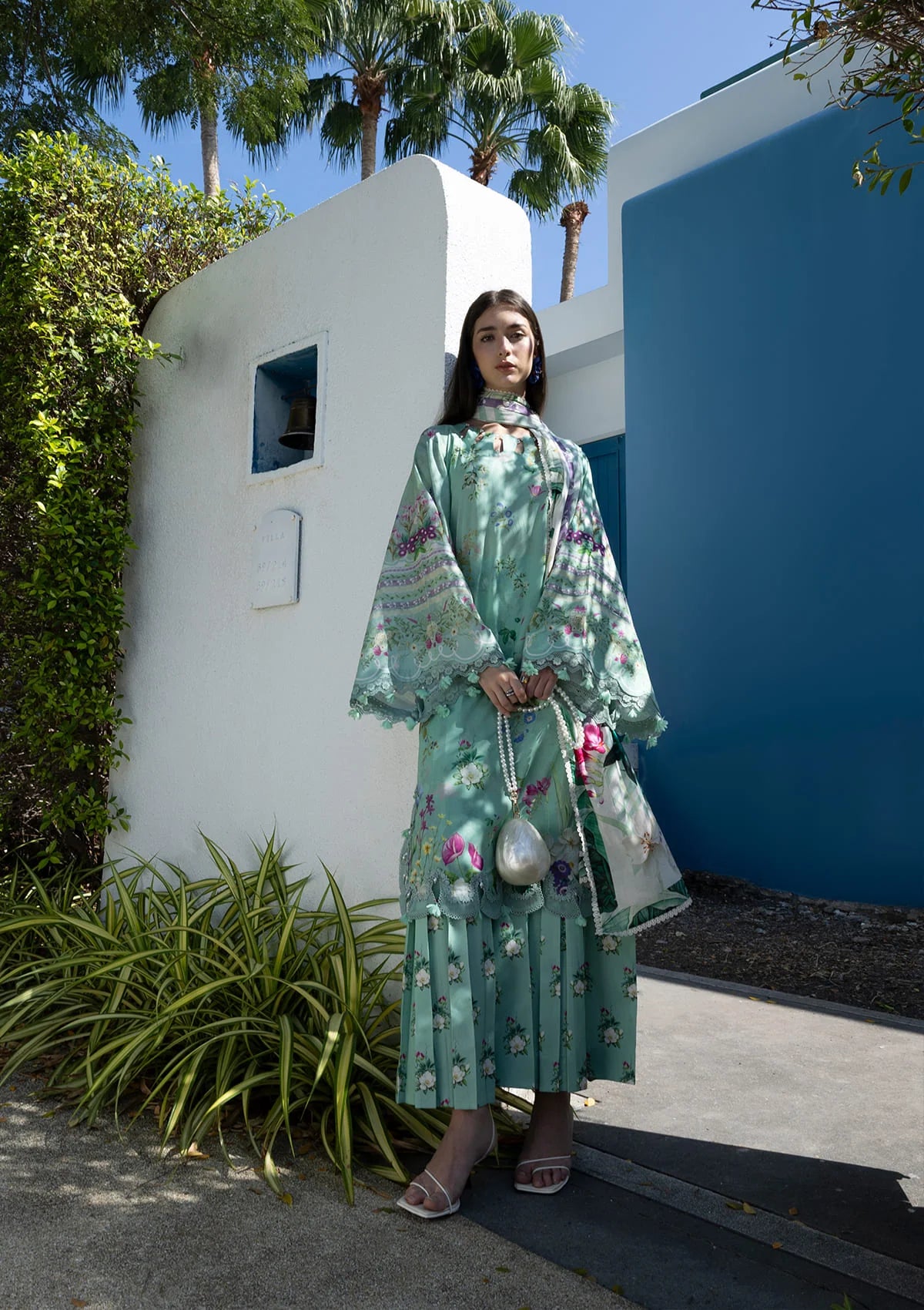 Elaf Santorini Prints Vol-1'26 EPN-7A TEAL ME