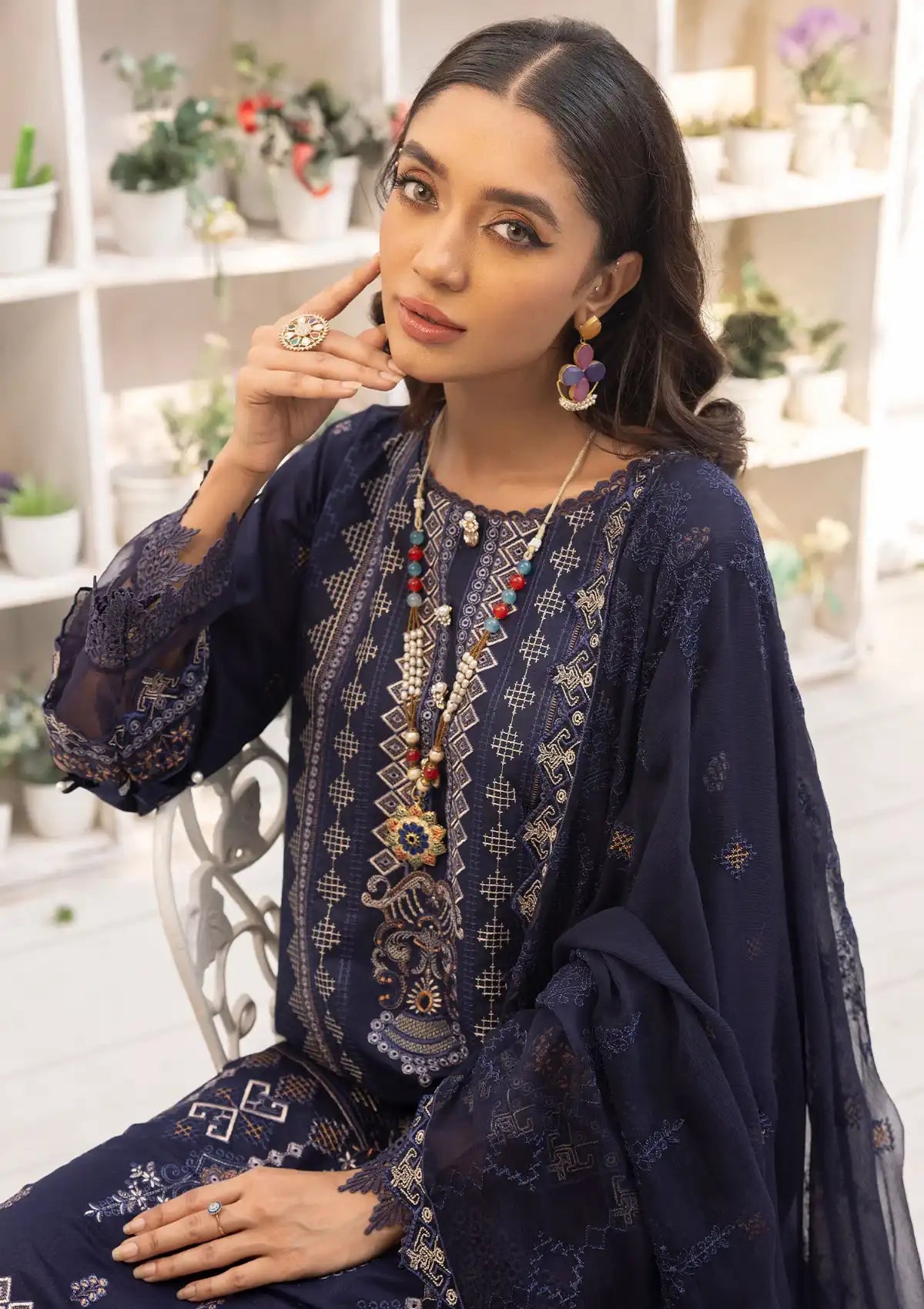 Ayla Zahra Singhar Luxury Emb Karandi'23 SNAZ 11 - Mohsin Saeed Fabrics
