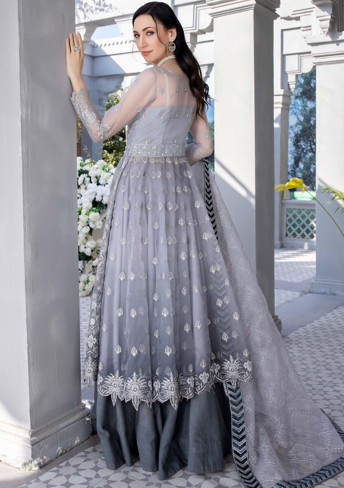 Meem Amor Orgenza Handwork'23 D-07 - Mohsin Saeed Fabrics