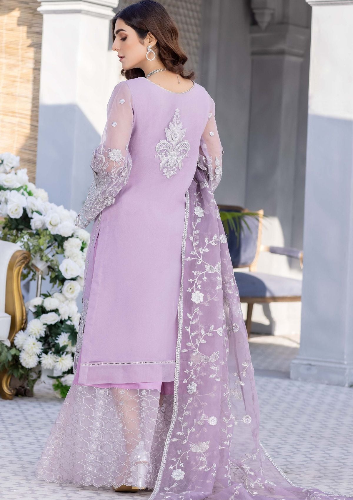 Meem Amor Orgenza Handwork'23 D-06 - Mohsin Saeed Fabrics