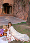 Farasha Kaavish Eid Festive Lawn'24 D-06 SURREAL WHITE