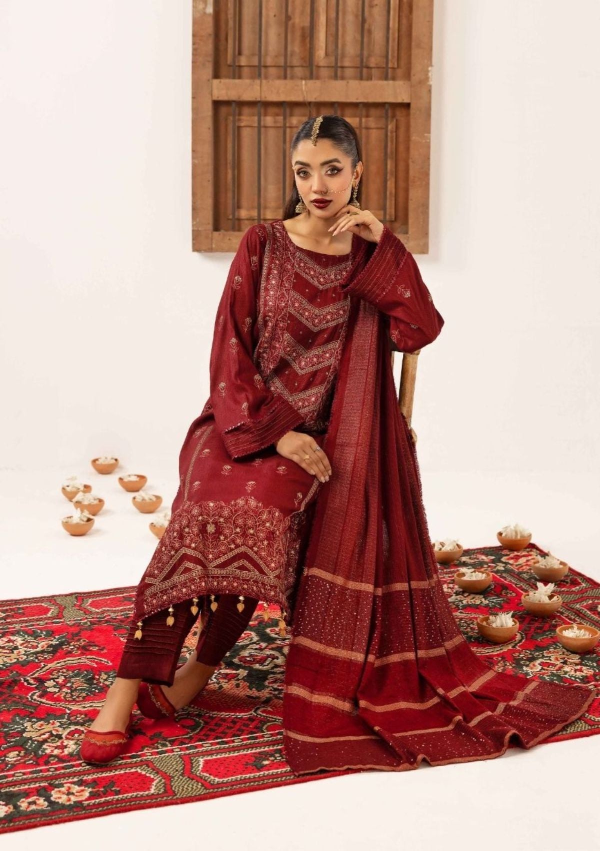 Uraan By Khoobsurat Peach Leather'25 UE-203