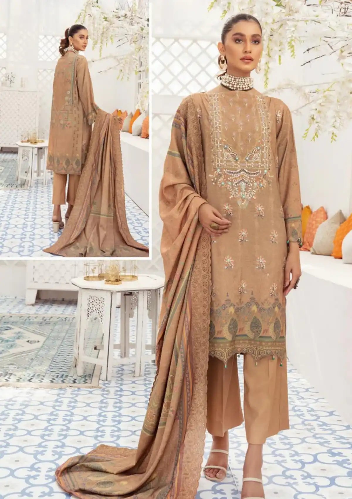 Shaista Handmade Dhanak'21 D-833 - Mohsin Saeed Fabrics