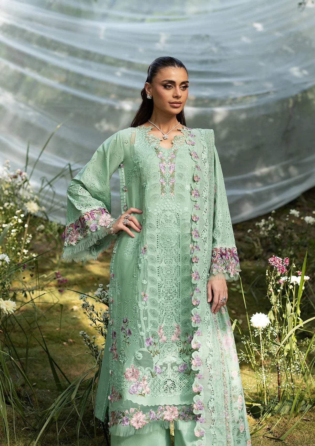 Elaf Luxury Lawn Vol-2'26 ELQ-3A DAISY CHAIN