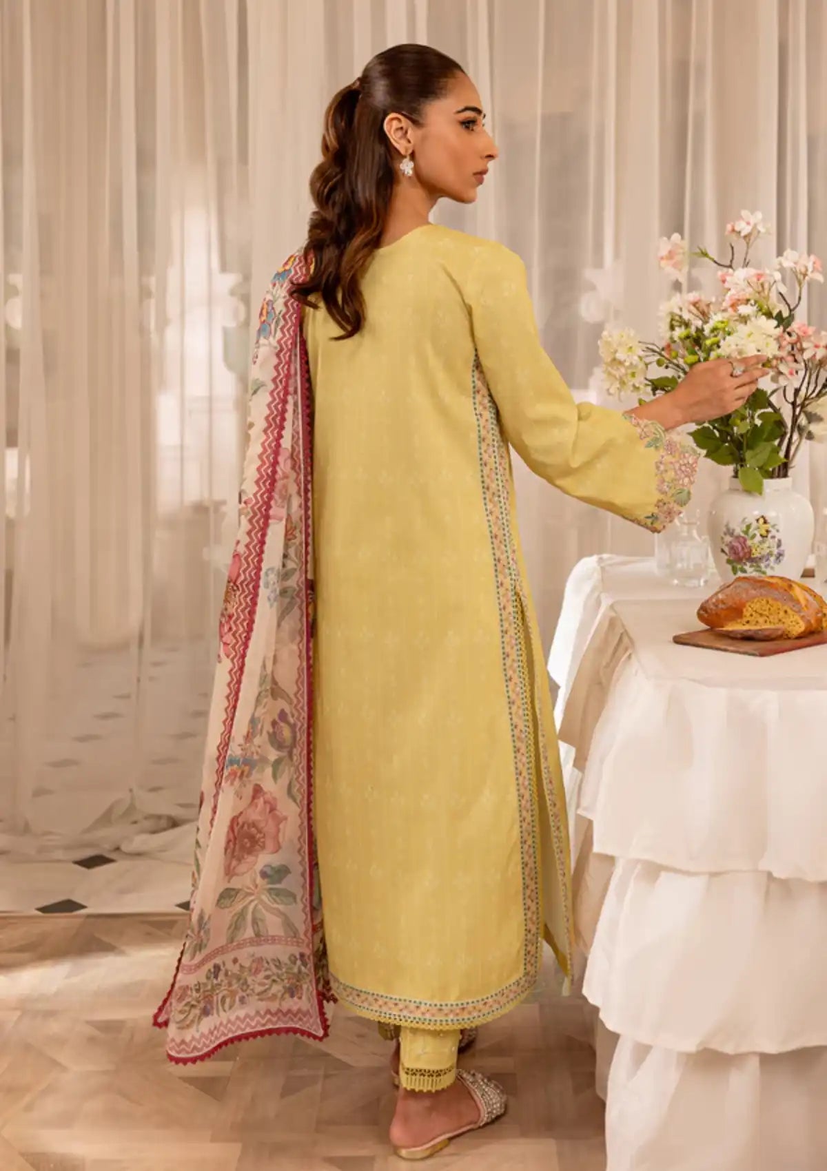 Farasha Seraya Emb Lawn'24 D-05 FERN - Mohsin Saeed Fabrics
