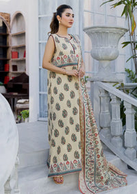 Safwa Blueberry Doria Lawn Vol-01'24 BLB-03 - Mohsin Saeed Fabrics