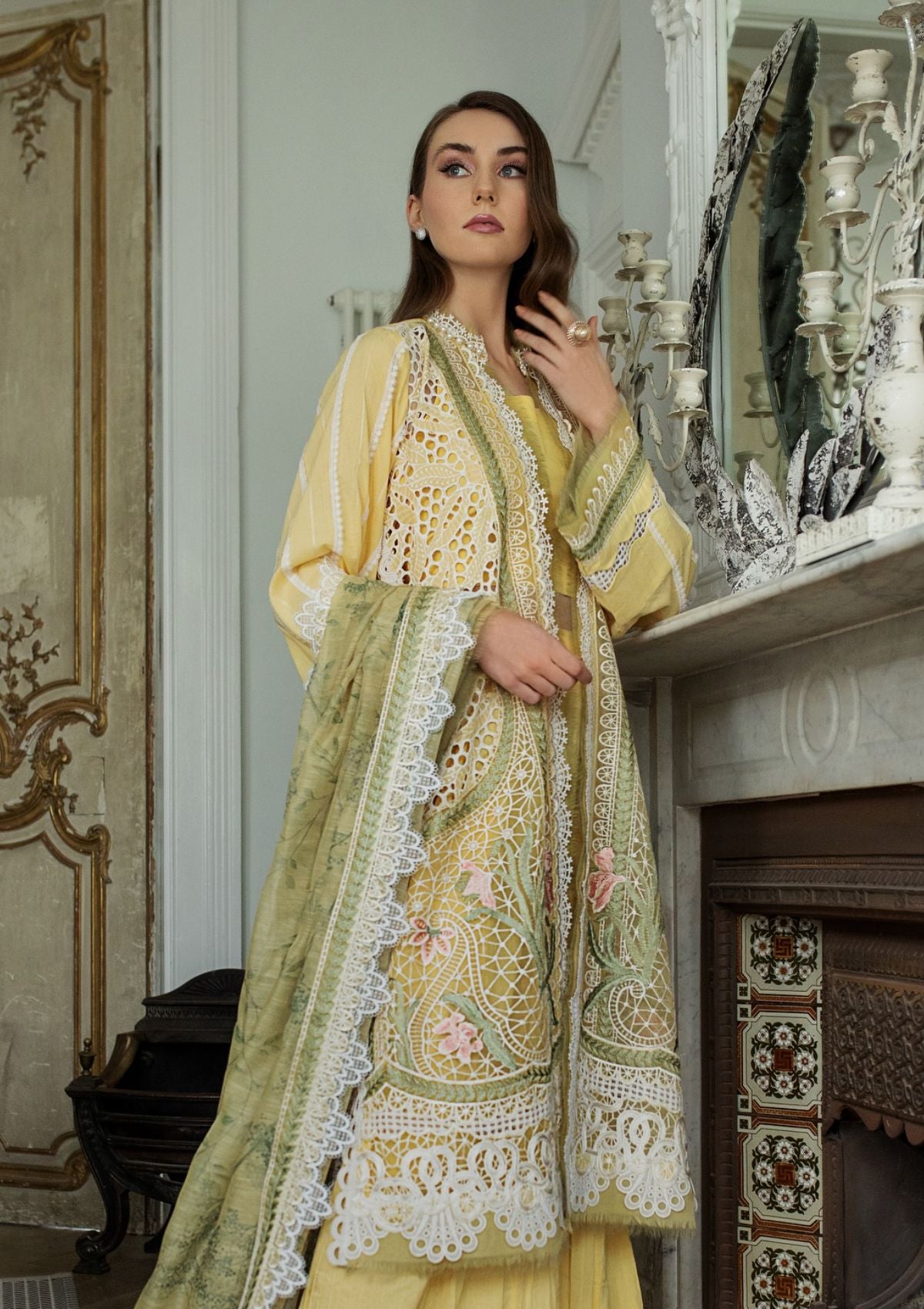 Sobia Nazir Luxury Lawn'24 SL - 11A - Mohsin Saeed Fabrics