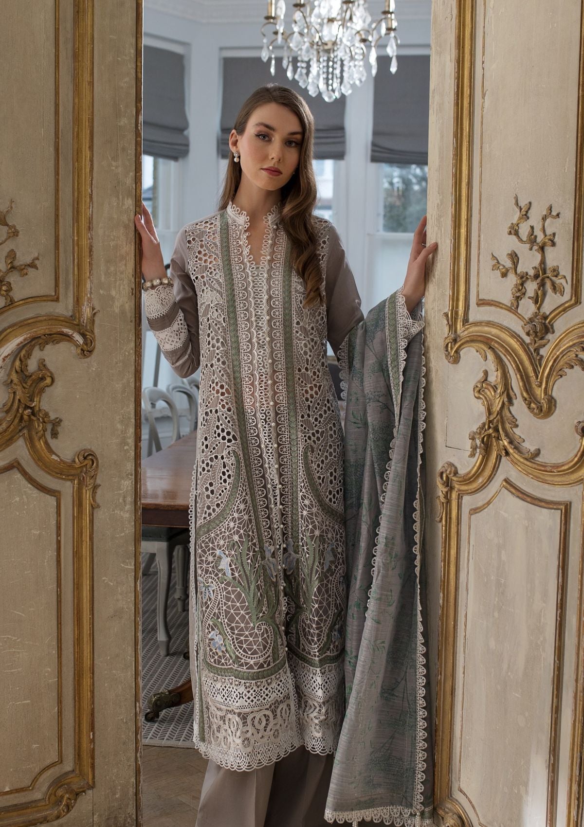 Sobia Nazir Luxury Lawn'24 SL - 11B - Mohsin Saeed Fabrics