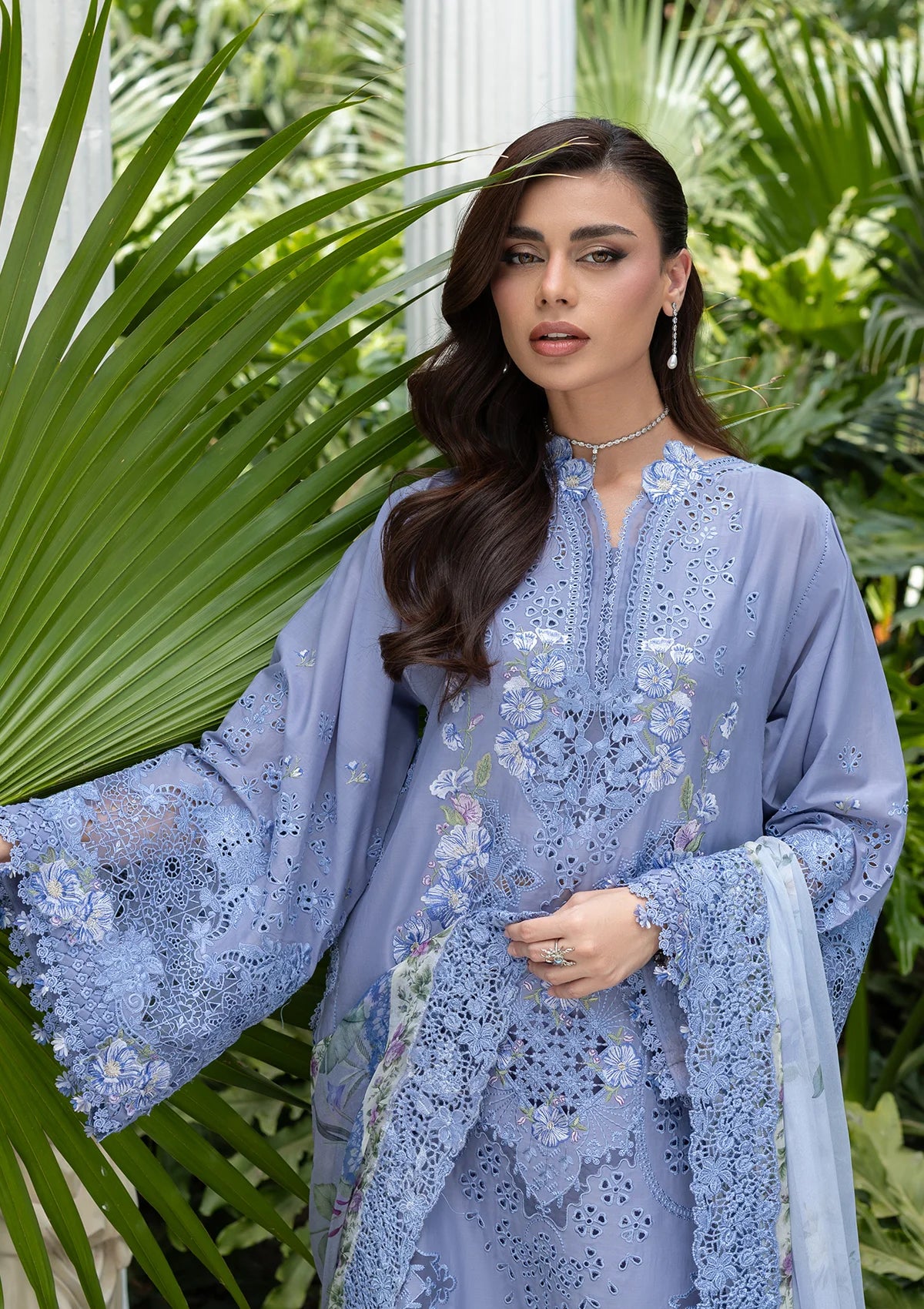 Elaf Luxury Lawn Vol-2'26 ELQ-2B LAVENDER LUXE
