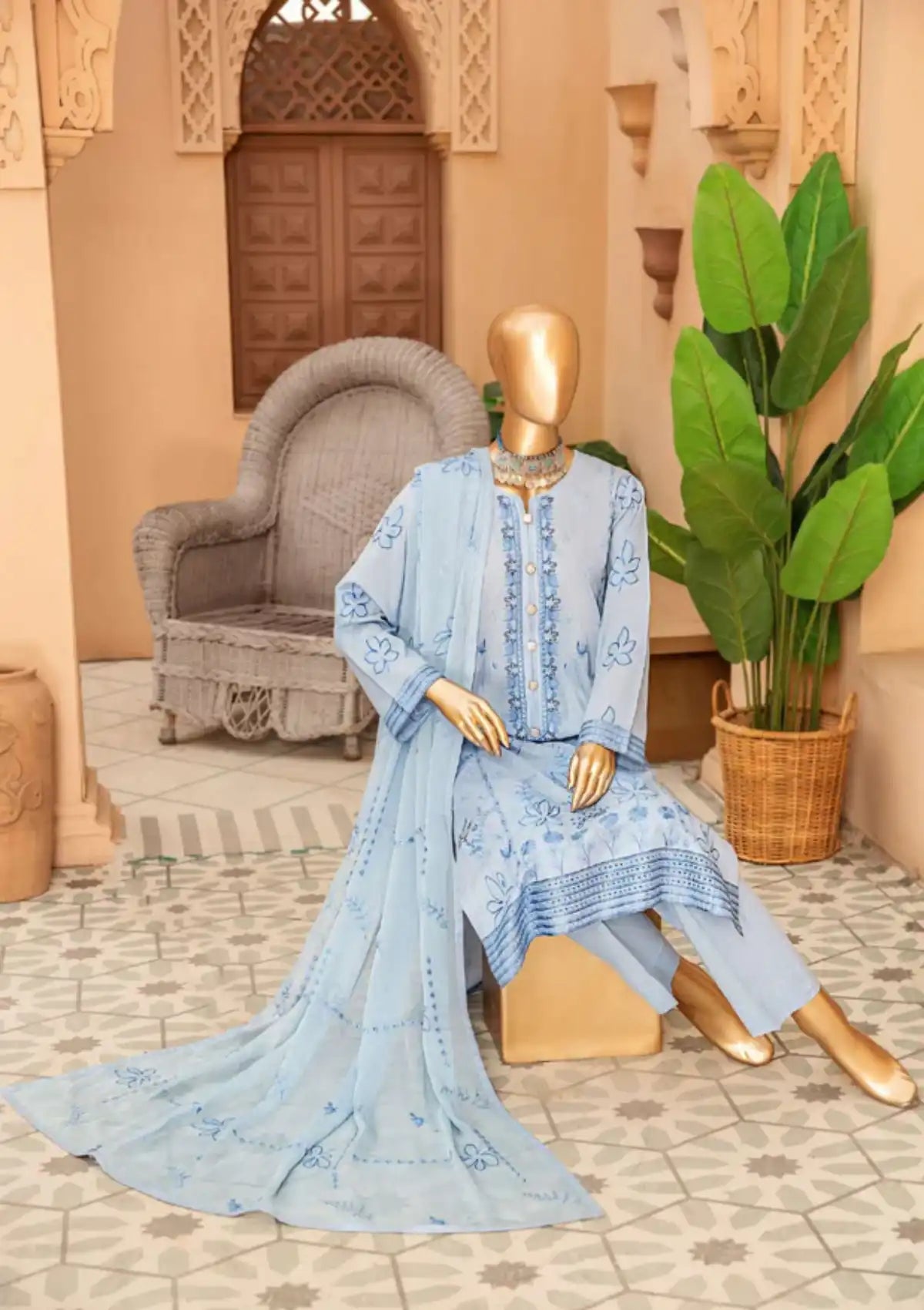 Umdah By KZ Emb Lawn'24 Vol-07 D-06 - Mohsin Saeed Fabrics