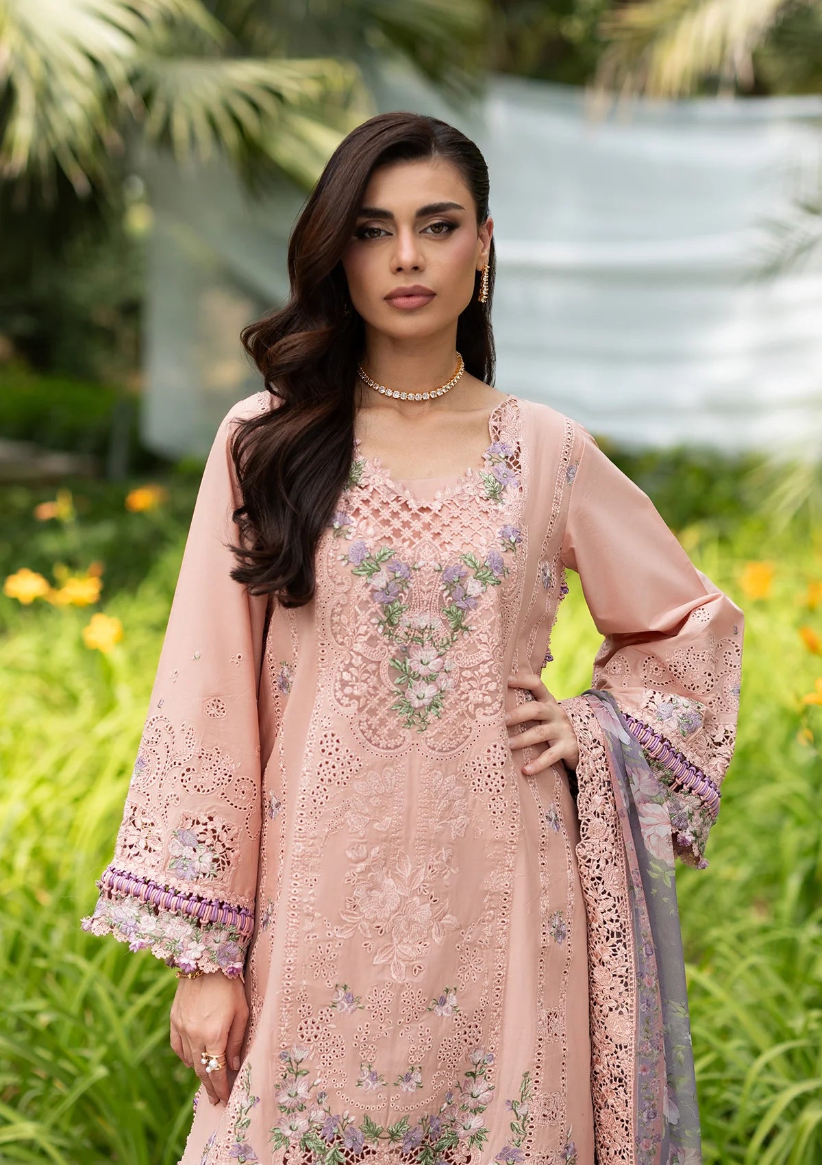 Elaf Luxury Lawn Vol-2'26 ELQ-6A BLUSHING ROSE