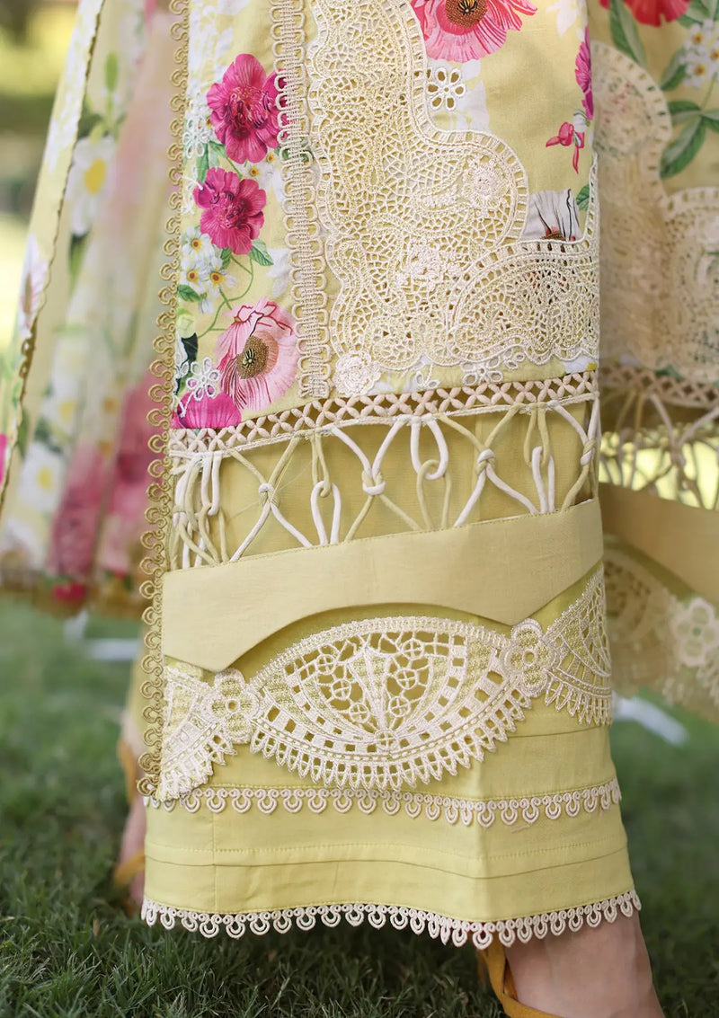 Elaf Print Chikankari Lawn'24 ECK-06A SUNSHINE BOUQUET