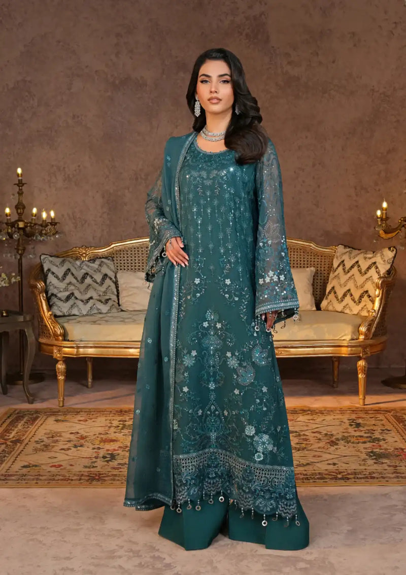 Lavish Zebaish Luxury Chiffon'24 D-04 PINE GREEN