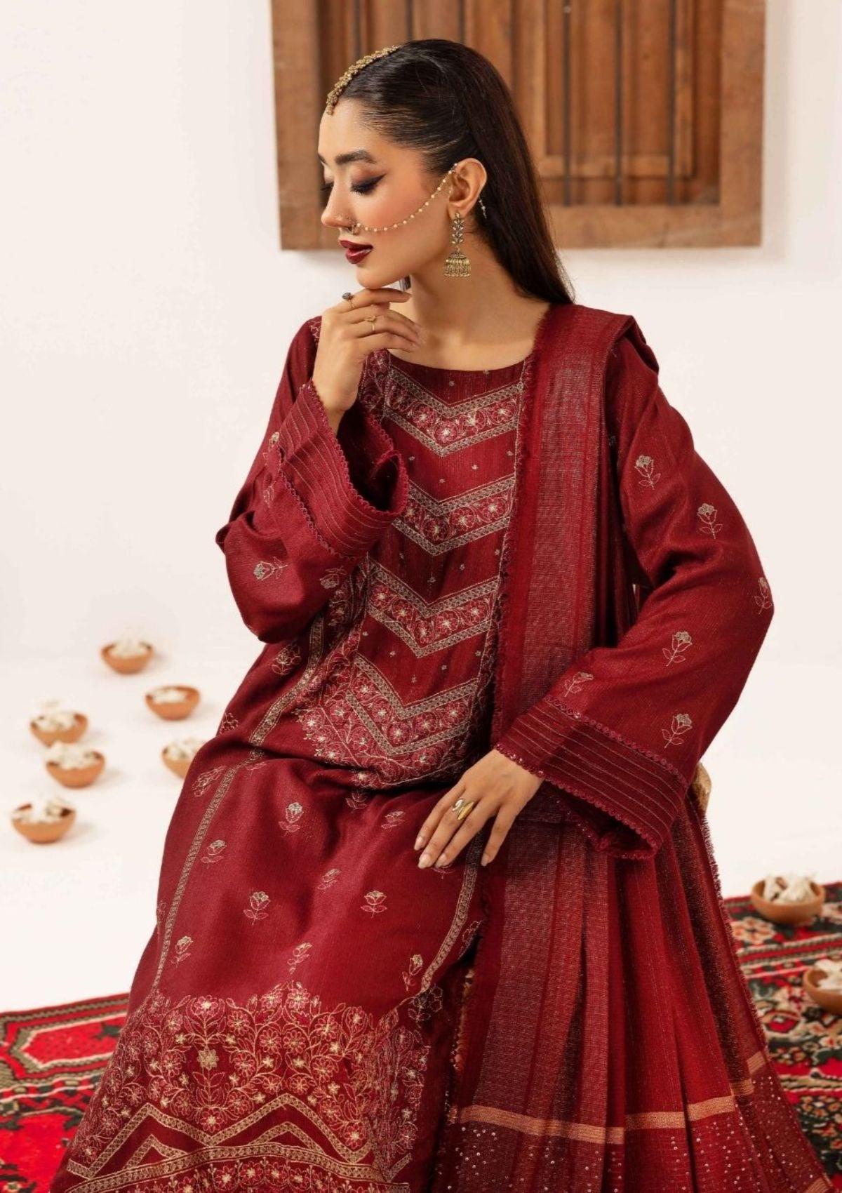 Uraan By Khoobsurat Peach Leather'25 UE-203