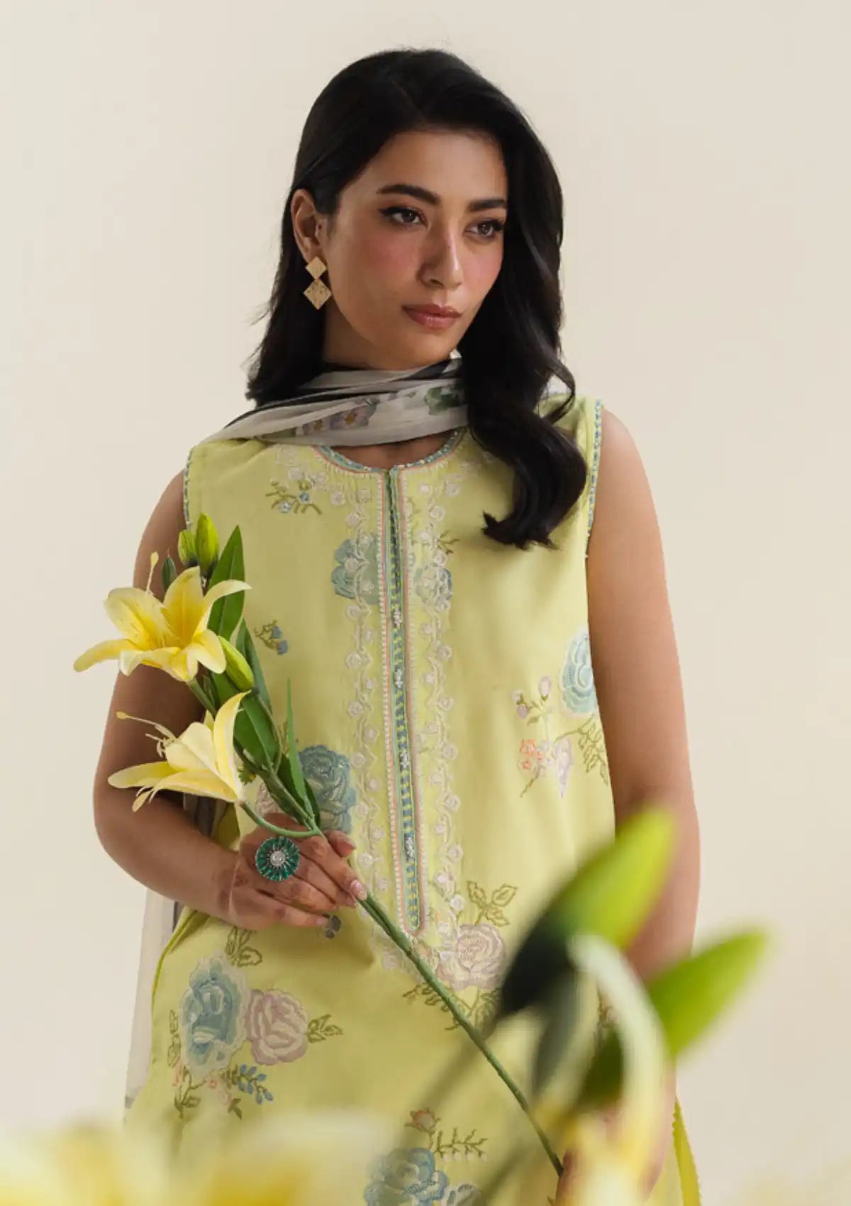 Coco By Zara Shahjahan Lawn'24 Vol-02 D-03A-MIREA - Mohsin Saeed Fabrics