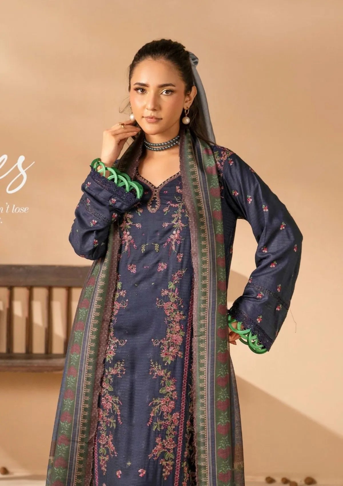 Khoobsurat Emb Slub Linen'25 EK-304