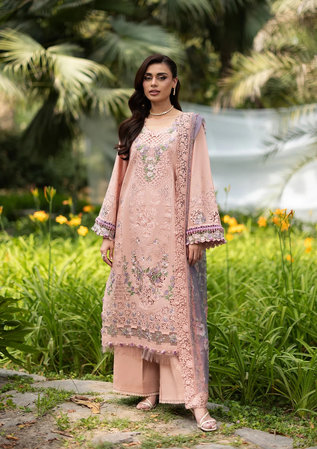Elaf Luxury Lawn Vol-2'26 ELQ-6A BLUSHING ROSE
