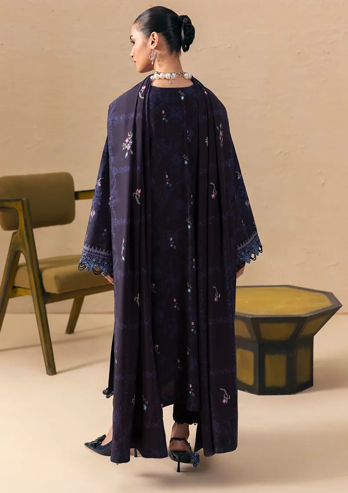 Qalamkar Qprints Linen'26 QPW-08 A Noreen