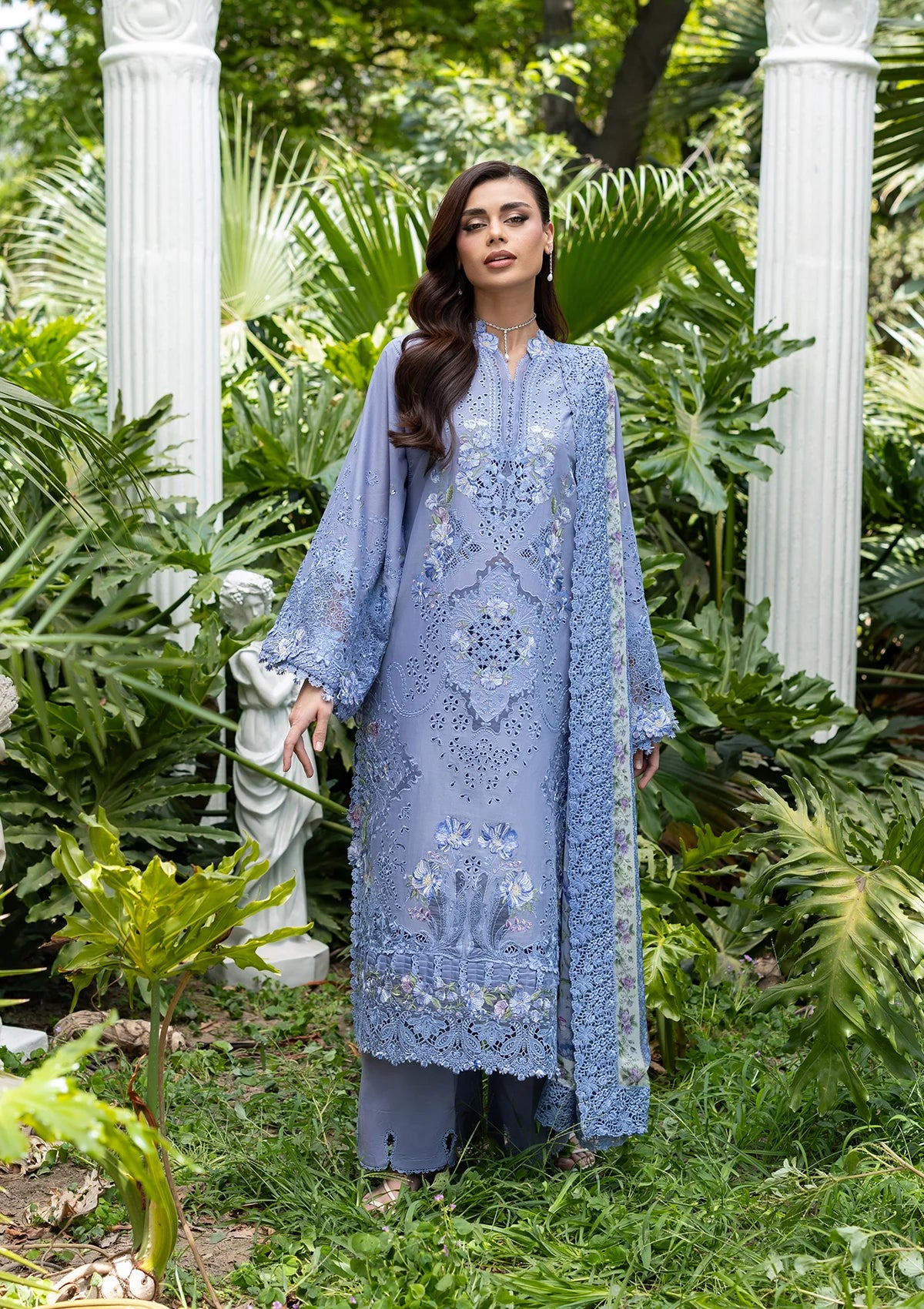 Elaf Luxury Lawn Vol-2'26 ELQ-2B LAVENDER LUXE